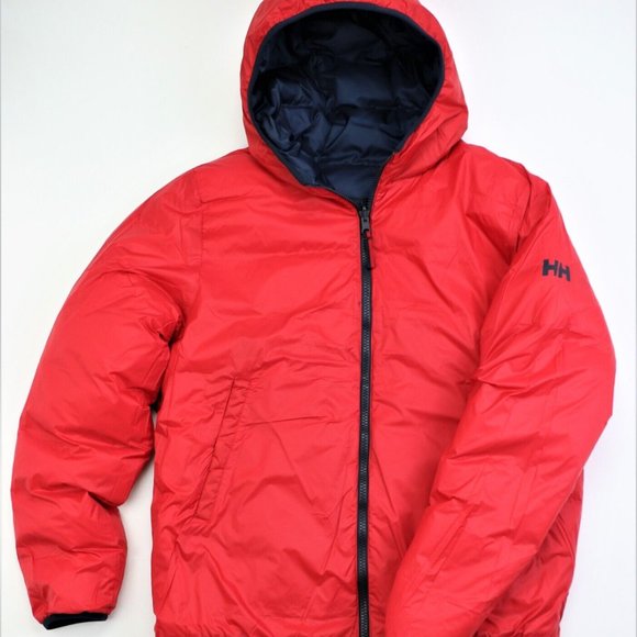 New HELLY HANSEN RWB Reversible Down Jacket Men's Size Large PrimaLoft HH - Picture 4 of 16